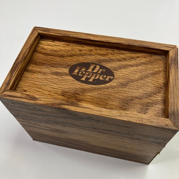Dr. Pepper Vintage Recipe Box Wooden Employee Gift Vending Soda Collectors RARE - Picture 9 of 11